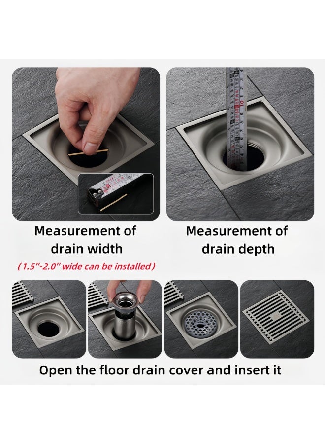 Shower Floor Drain Backflow Preventer, One Way Drain Valve Sewer, 304 Stainless Steel Material, Anti- Odor Plugs for Bathroom (1, Depth 3.3'') - Image 5